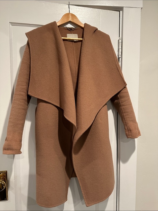 Soia & Kyo Sweaters - Soia & Kyo camel hooded draped coat XS